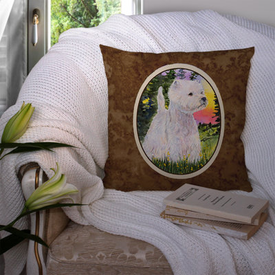 Westie Outdoor Reversible Throw Pillow