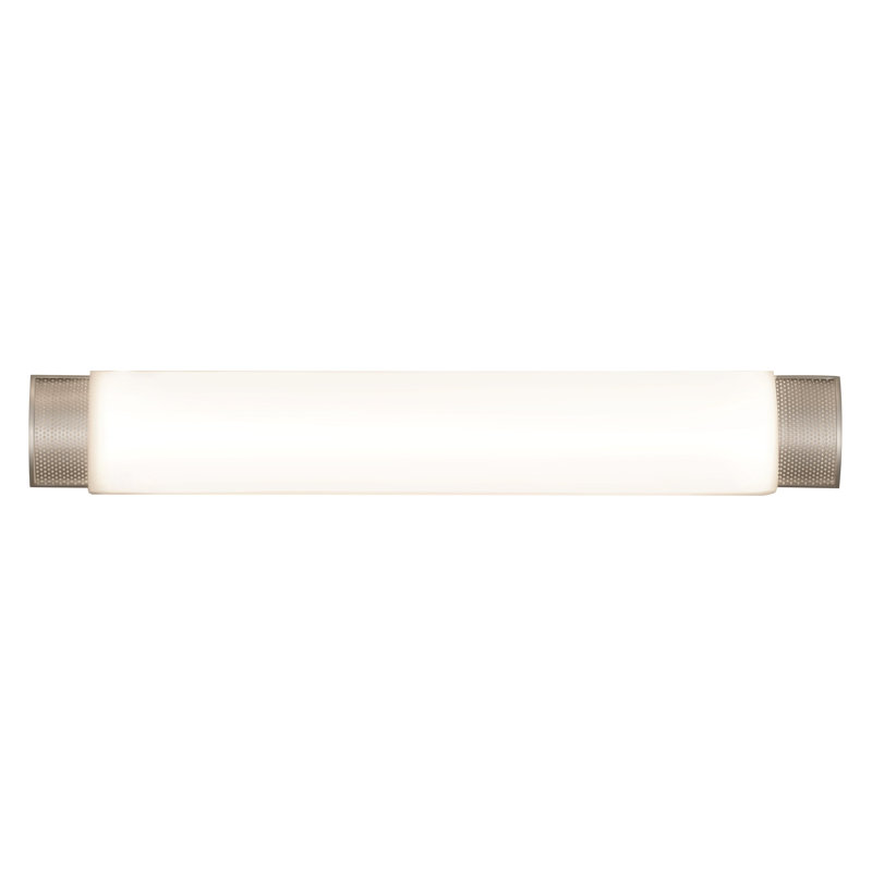 Barre d'éclairage de salle de bain 1 lumière DEL Troutt, Nickel satiné