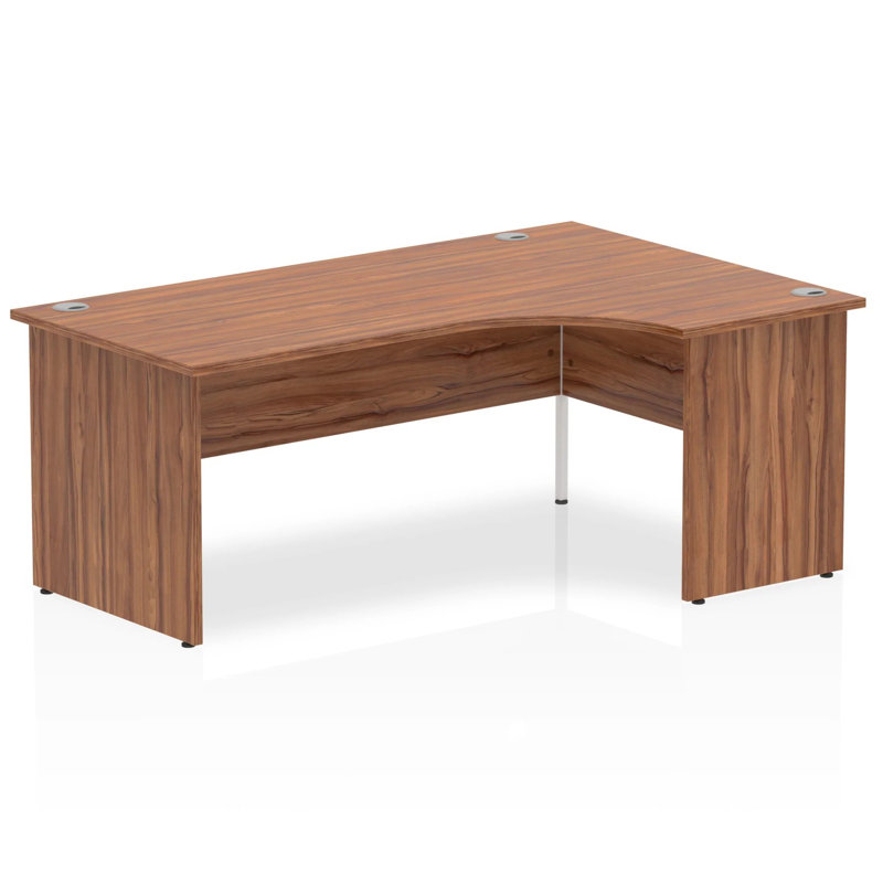 Impulse L-Shaped Computer Desk, Right Hand Facing, 73cm H x 180cm W x 120cm D, Walnut