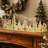 Metal Christmas Tree and Reindeer Tabletop Decor, Rusty Steel Vintage Evergreen Pine Tree Table Centerpieces - Farmhouse Xmas Holiday Decoration for Room Mantel Fireplace Shelf