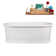 71" Streamline Soaking Freestanding Tub and Tray With Internal Drain