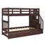 Eulah Kids Twin Over Twin Bunk Bed with Trundle with Drawers-995485825