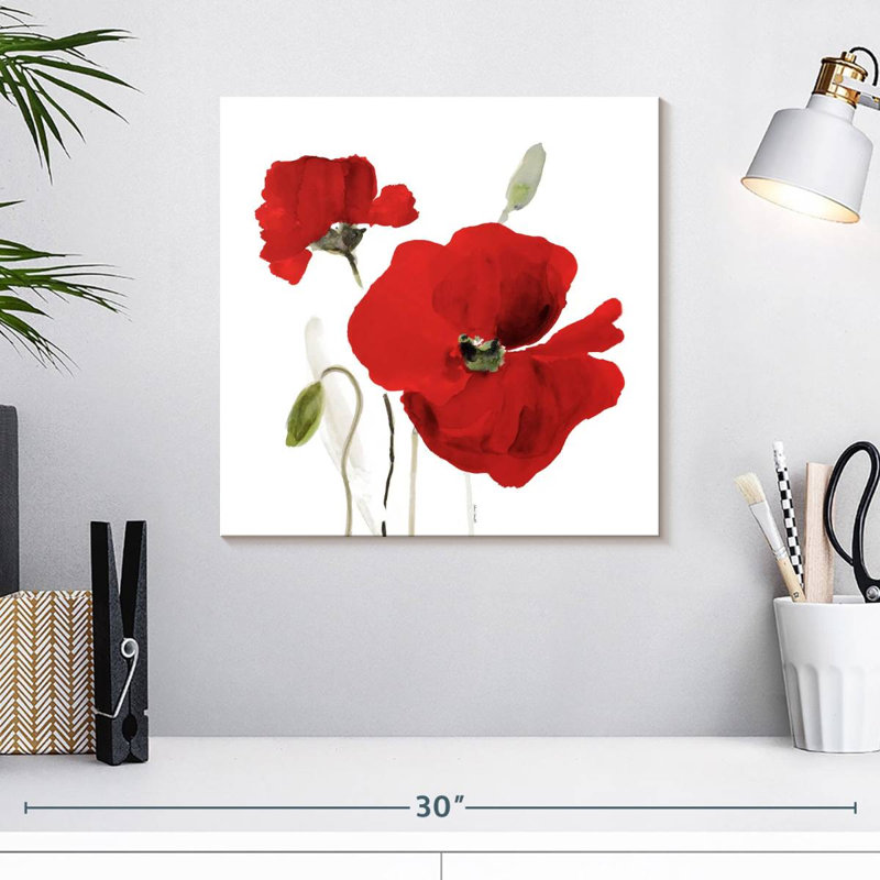 Harnek All Red Poppies I, H 16 po x l 16 po