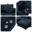 Canapé modulaire de luxe en chenille 4 places avec abri de charge intelligent et repose-pieds transformable pour une détente ultime-614805528