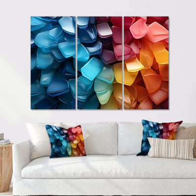 Ensemble de décorations murales Rainbow Colors Symphony II - Formes abstraites