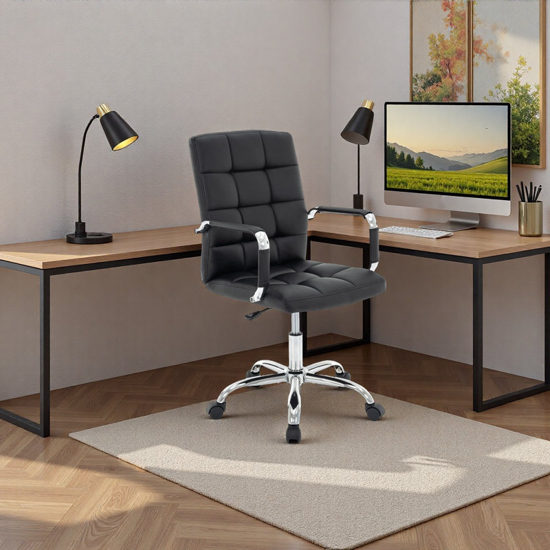 Chaise de bureau ergonomique Aime, Noir