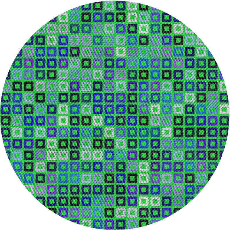 Tapis vert tissé à la machine, Rond 3 pi