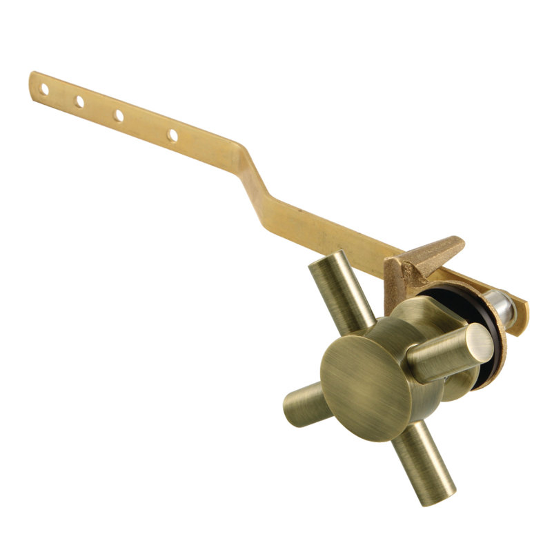 Levier de réservoir de toilette à fixation frontale Kingston Brass Concord, Laiton antique