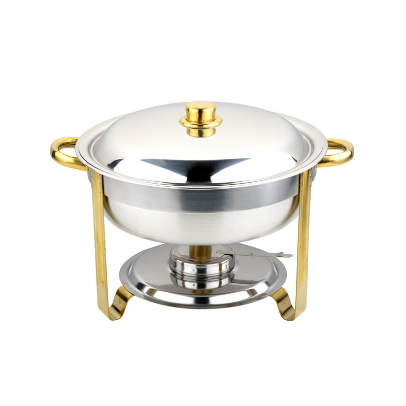 CAC Stainless Luminous Chafer Round 4QT, 4QT