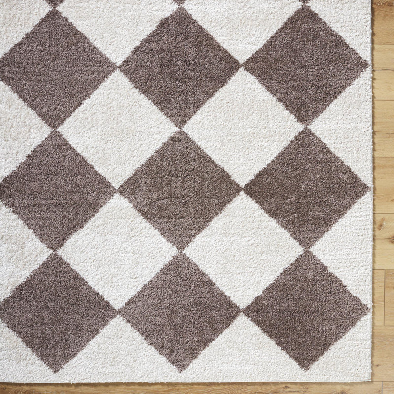 Kyro Washable Geometric Indoor Rug, Rectangle 6'7" x 9'