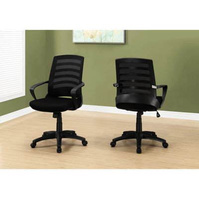 Chaise de bureau à hauteur réglable et pivotante, ergonomique, filet noir, pour un confort moderne, siège respirant, fonction pivotante, filet et métal, travail de bureau