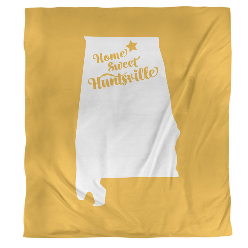 Housse de couette alabama Huntsville, Housse de couette simple TG, Jaune