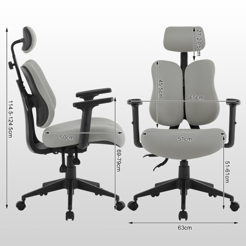 Abha Mesh Office Chair, Gray
