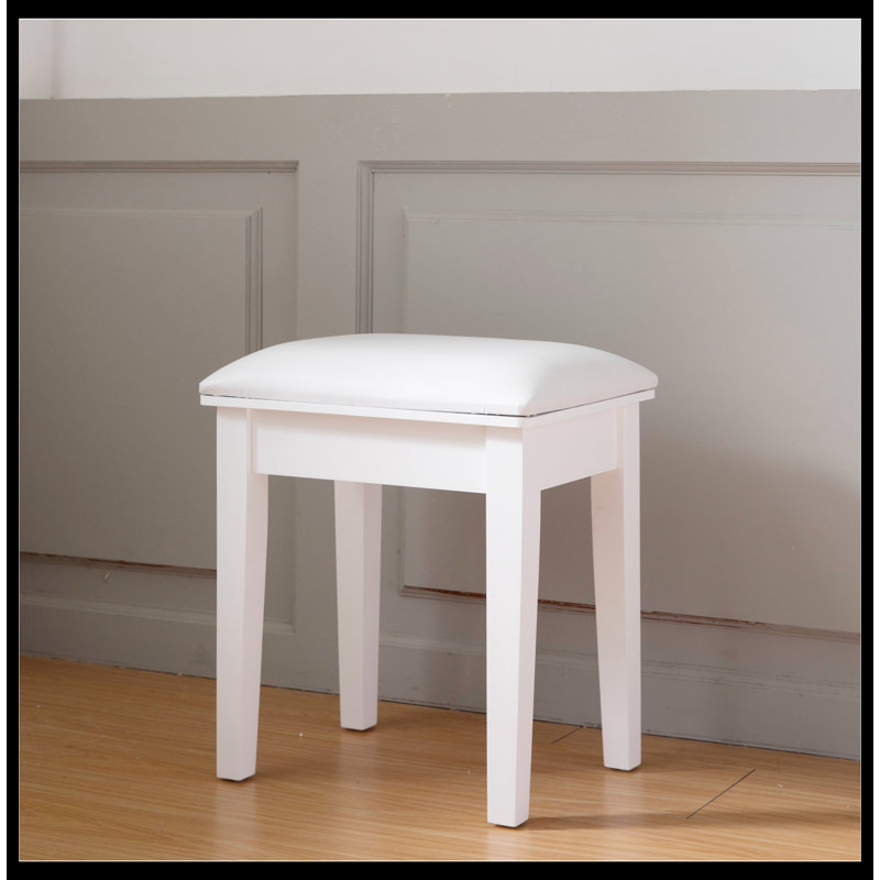 Solid + Manufactured Wood Accent Stool