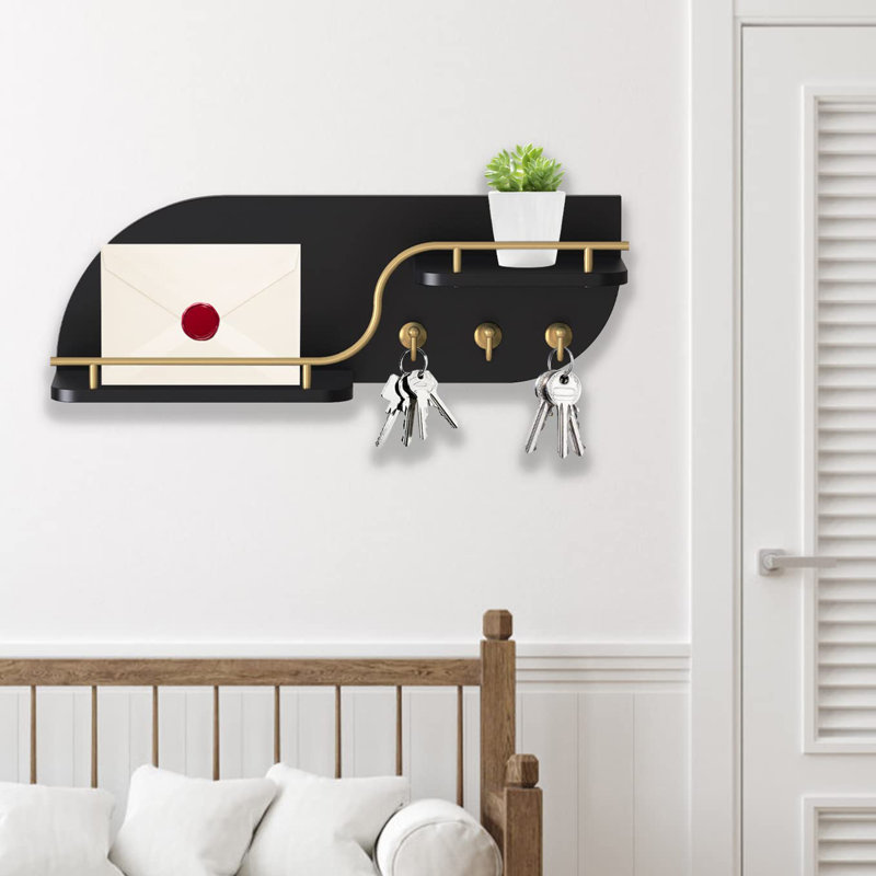 Porte-clés pour mur, Noir, noir, noir, noir
