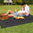 Reversible Outdoor Area Rug – Waterproof & UV Resistant Plastic Carpet – Modern Gray Design – Easy to Clean – 8*10ft-895378014-895378012