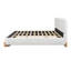 Élégant lit tapissier Boucle, centre de chambre luxueux et confortable, très grand, blanc-893982023
