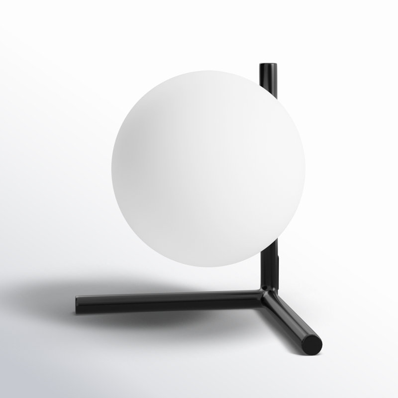 Cicily Metal Globe Lamp, Matte Black