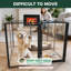 Parc d'intérieur pour chien en acrylique robuste AuraSpace Pro de FXW, avec structure en métal, hauteur de 40 po et 8 panneaux pour chiens de taille moyenne et grande, noir-123431291-125480995