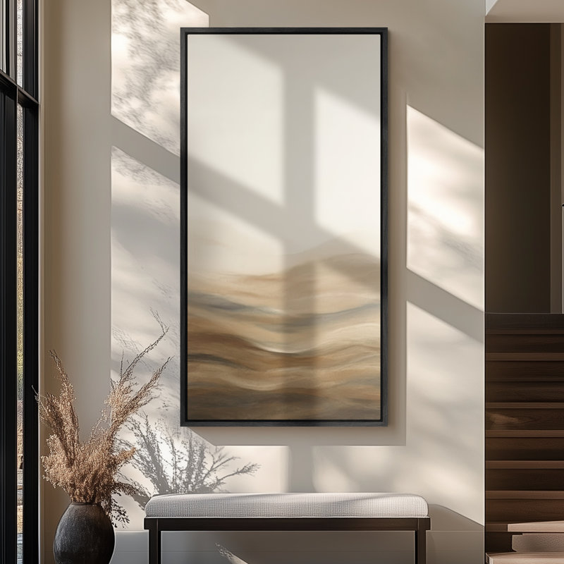 Très grand art mural rétro encadré pour art classique, H 60 po x l 30 po, Noir