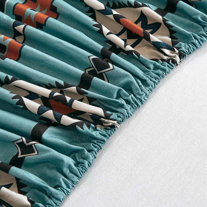 Southwestern Cabin Lodge Bedding Geometric Sheet Set, Queen