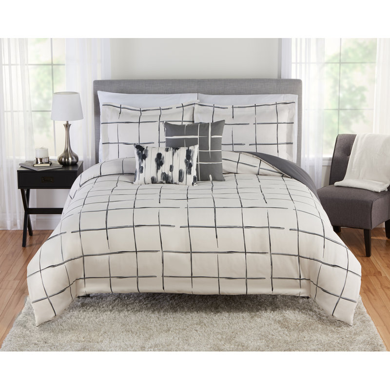 Geometric Shapes Comforter, Full/Double Comforter + 4 Additional Pieces