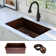 Luxury 30'' L Undermount Single Bowl Copper Kitchen Sink