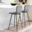 Fuhrman Upholstered Counter Stool with Metal Frame-1049996005