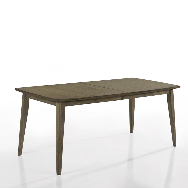 Table de salle à manger rectangulaire en bois manufacturé brun massif