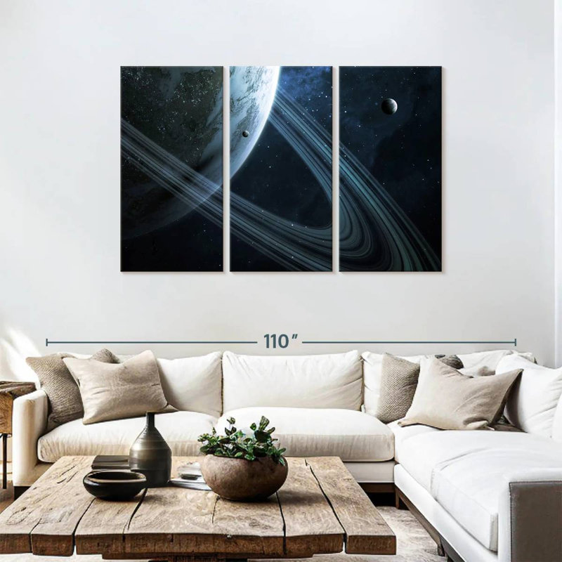 Oberle Earth-Like Ringed Planet, 48" H x 74" W