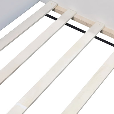 Upholstered  Daybed Frame with Fence and Stairs