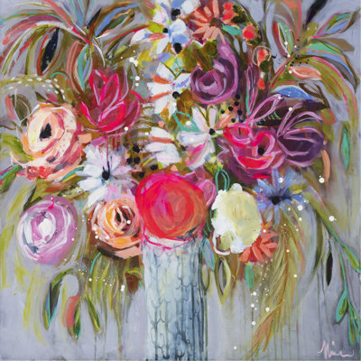 Blooming In Sunshine V by Nina Ramos - Wrapped Canvas Painting