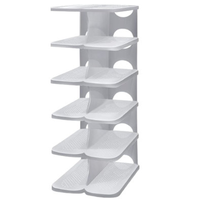 6-tier Thickened Shoe Rack, Stackable & Adjustable Shoe Organizer