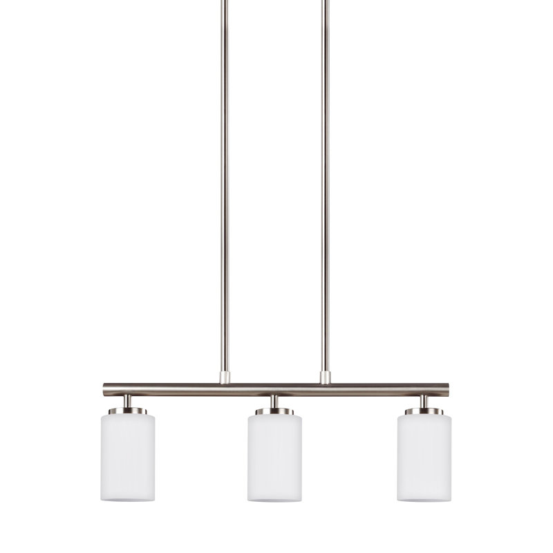 Oslo Three Light Island Pendant from Generation Lighting , Brushed Nickel, No