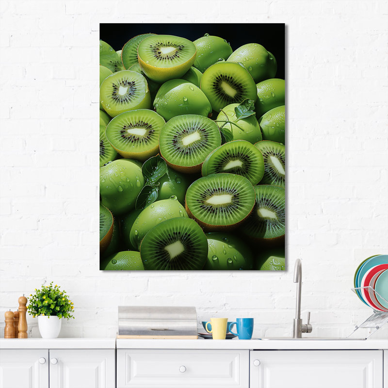 Fruits, délicieux jardins de kiwis II - fruits, art mural, H 20 po x l 12 po x P 1 po
