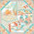 Blue/Orange Linen Blend/Cotton Blend