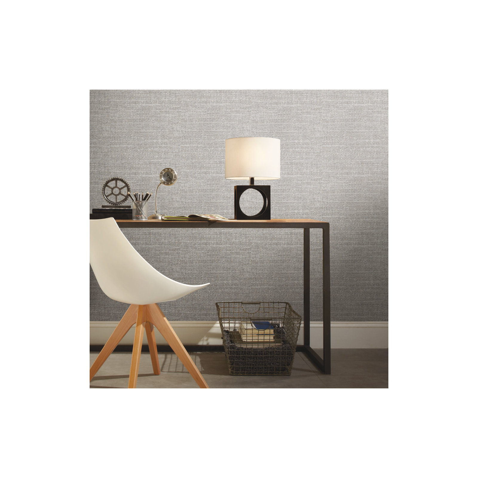 Hayley Tweed Peel & Stick Wallpaper, Gray
