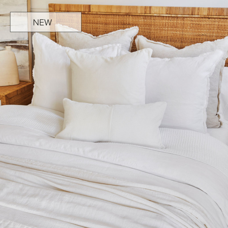 Winslow Woven Throw Blanket, White, 90" W x 110" L