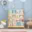 Bibliothèque pour enfants à 4 niveaux, tablettes pour livres pour tout-petits, aide à organiser les chambres, les salles de jeux et les salles de classe-1201528054