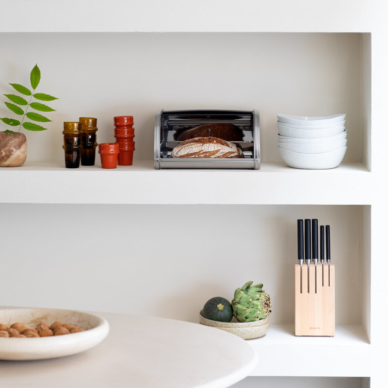 Brabantia Medium Roll Top Bread Box, Matte Steel