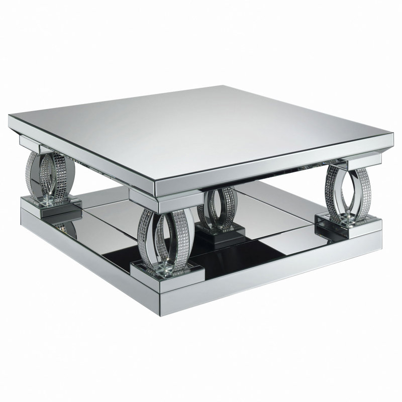 Shannon Silver Square Mirrored Coffee Table