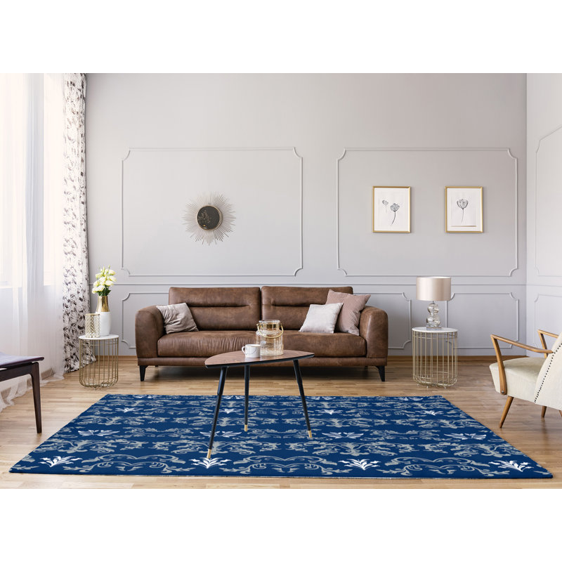 Damask Indoor Rug, Rectangle 8' x 10'
