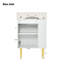 Meuble-lavabo de 21,6 po avec armoire combinée, lavabo simple en céramique et rangement à gauche pour une utilisation efficace de l'espace-792570908