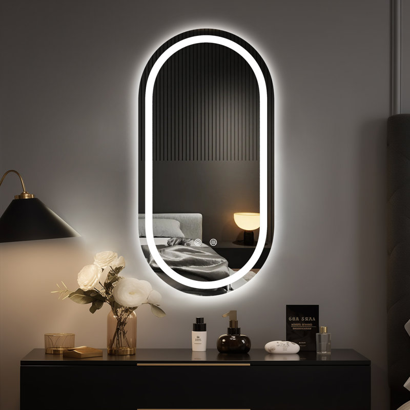 LED Mirror for Bathroom Oval 16"x32", 32" x 16"