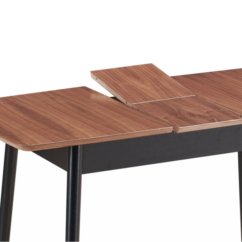 Kenith Rectangular Dining Table in Natural and Black