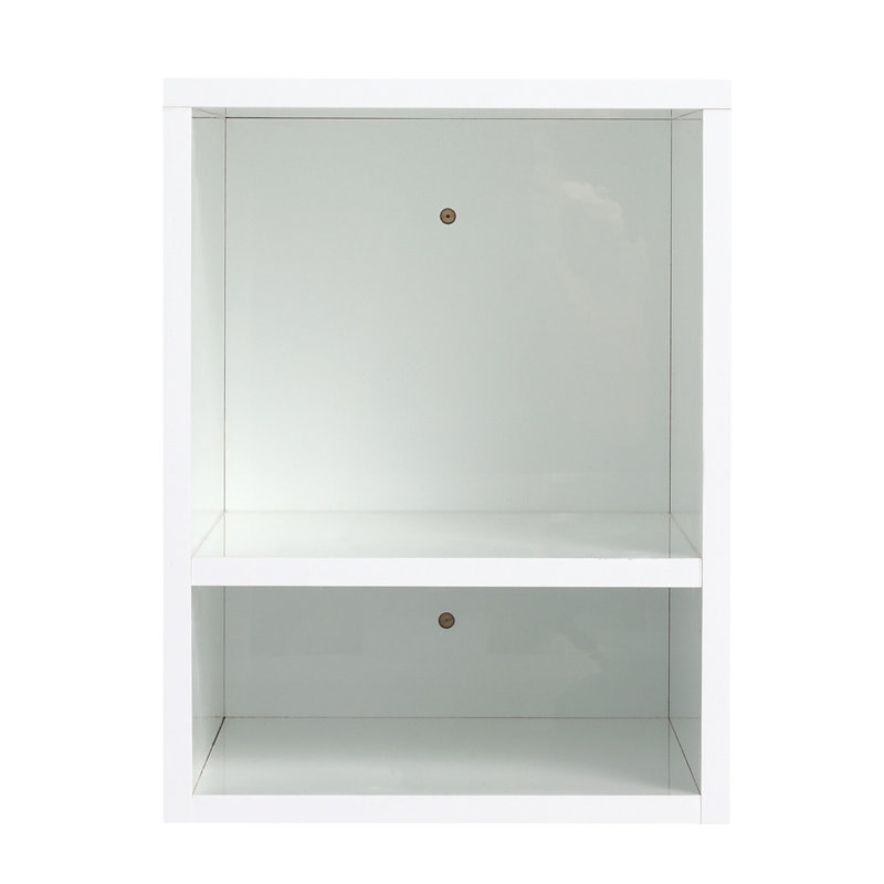 Petites tablettes de rangement murales de 12 pouces, convenant à une petite salle de bain, blanc brillant, Blanc lustré