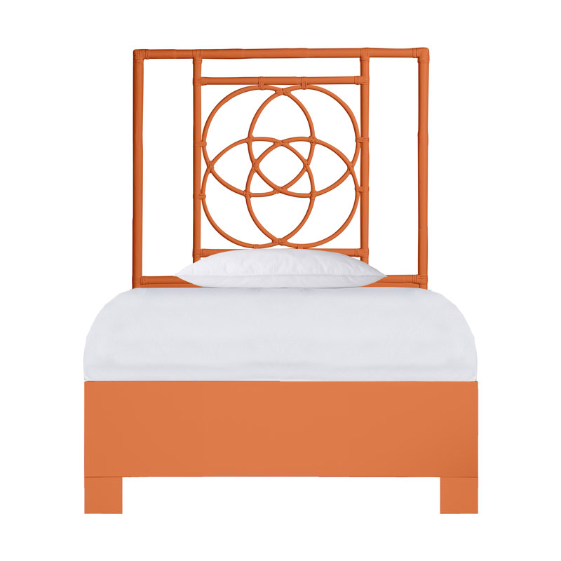 Lit plateforme Emilia, Orange, Simple TG