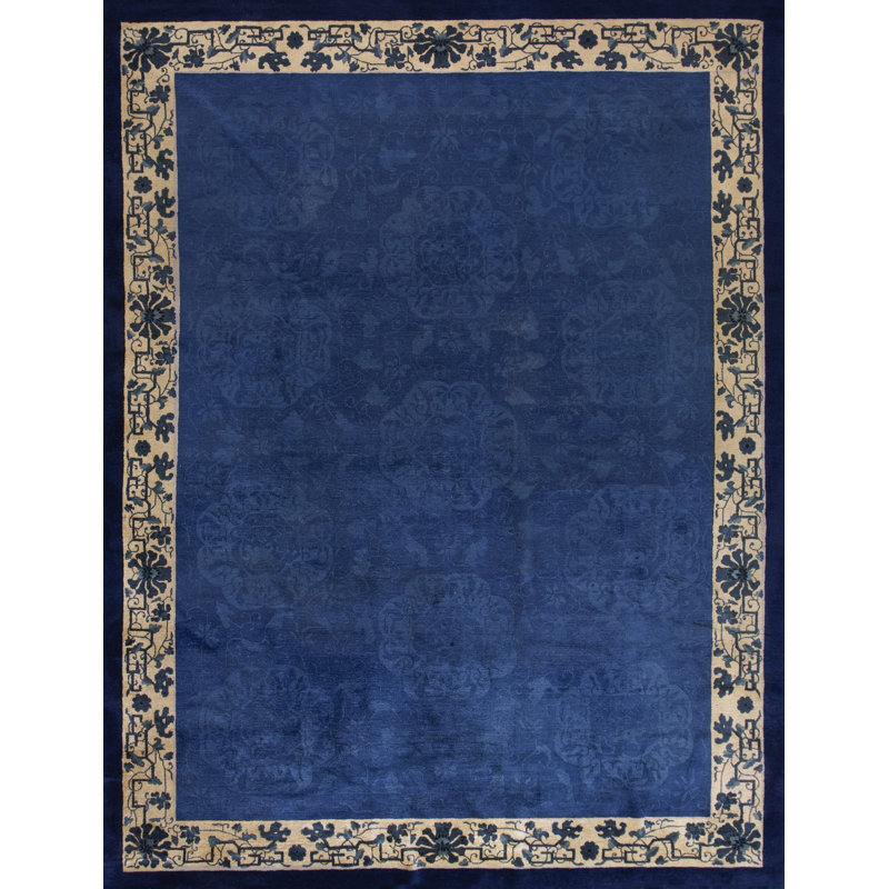 Tapis bleu en porcelaine de Chine