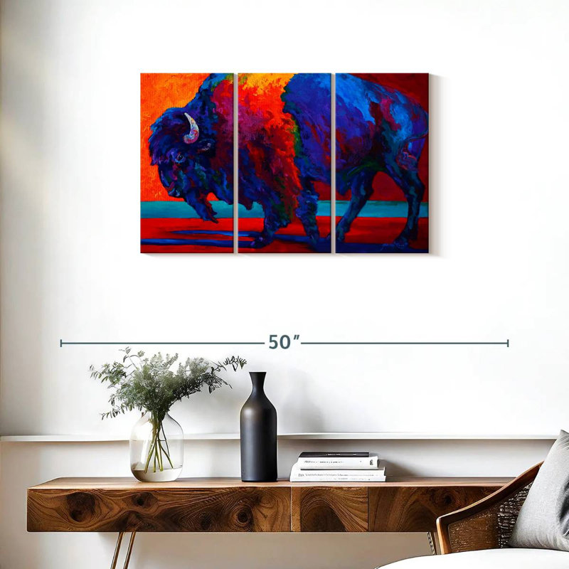 Abstract Bison, 20" H x 33" W