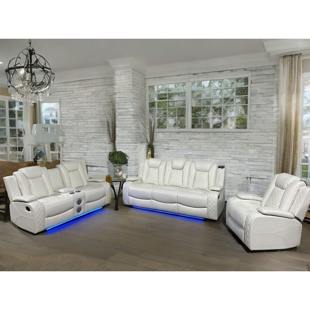 Rosdorf Park Kuol 3 - Piece Faux Leather Living Room Set | Wayfair